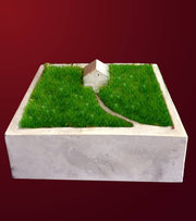 Handmade Concrete Architectural Square Planter